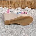thumbnail image 6 of Wowcloth Wedge Sandals for Women – Two-Tone Round Toe Open-Toe with Crisscross Straps & Single Buckle Closure for Spring Casual Wear, 6 of 9