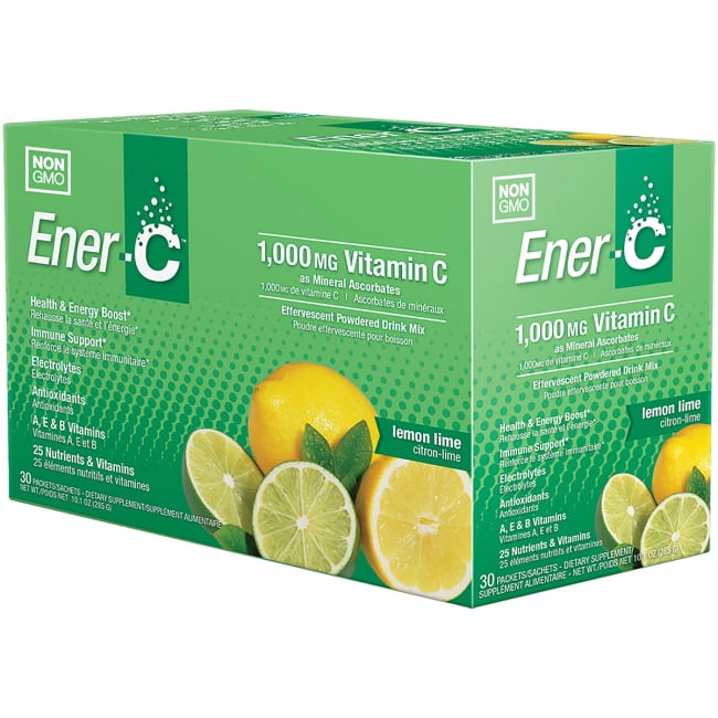 EnerC Vitamin C Effervescent Powdered Drink Mix Lemon Lime 1,000 mg