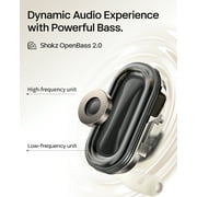 Shokz OpenFit 2 Open-Ear Headphones, Premium DualBoost™ Audio, Comfortable Earbuds with Soft Earhooks, 48H Playtime, IP55 Water-Resistant, USB-C Fast Charging, Black