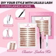 thumbnail image 2 of Kit de extensiones de pestañas naturales Uilulu Brown de Lash Clusters, 2 of 7