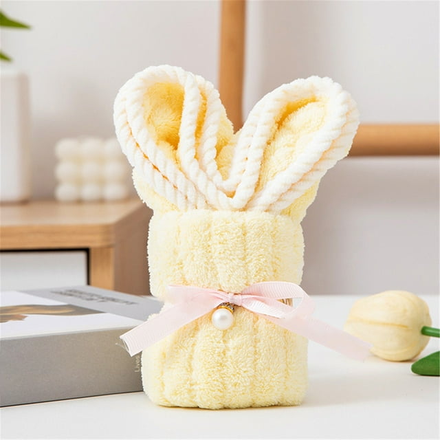 Cqxid Towel Under $5 Easter Coral Velvet Towel Bath Towel Rabbit Gift Set Towel For Children Adults Soft Absorbent Four Seasons Available Towel Bath Towel