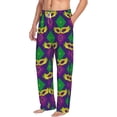 thumbnail image 2 of Balery Mardi Gras Carnival3 print Men's Pajama Pants,Ultra Lightweight Pjs,Lounge Pant-Large, 2 of 9