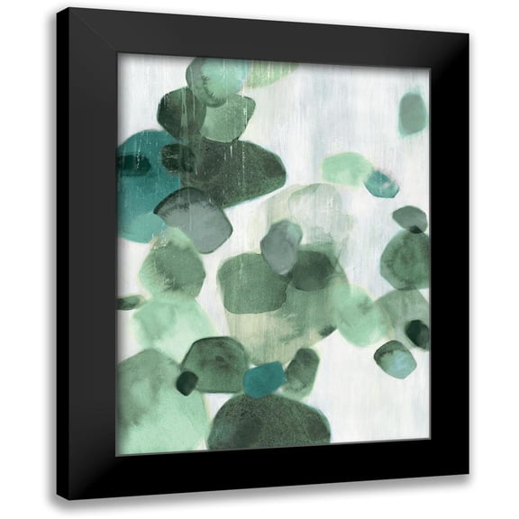 PI Studio 12x14 Black Modern Framed Museum Art Print Titled - Shadow Pebbles I Mint Version