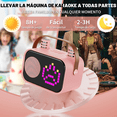 thumbnail image 4 of Bocina Karaoke Infantil Portátil Con 2 Micrófonos Malubero, Rosa, 4 of 5