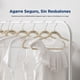 thumbnail image 3 of Ganchos de Terciopelo Premium Serenelife, Ahorradores de Espacio, Resistentes, con Gancho Metálico Giratorio de 360°, para Trajes, Pantalones y Vestidos, Marfil, Pack 200, 3 of 7