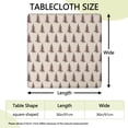 thumbnail image 2 of Brown Christmas Tree Pattern Square Fitted Tablecloth with Elastic Edge,Square Table Cover,Washable Elastic Table Cover for Home Kitchen Party Decor 36"x36", 2 of 6