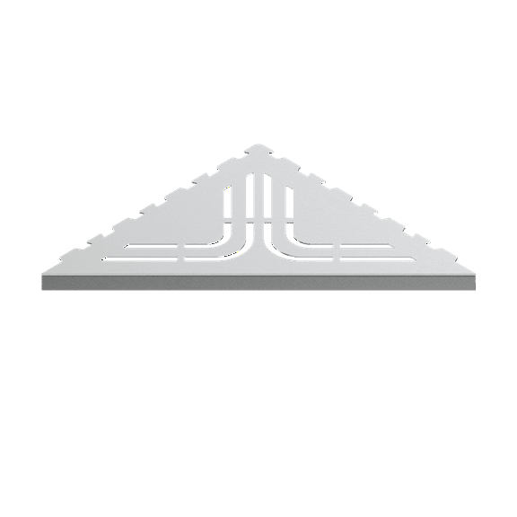 Evolux Beat Triangle Brushed Shower Corner Wall Shelf