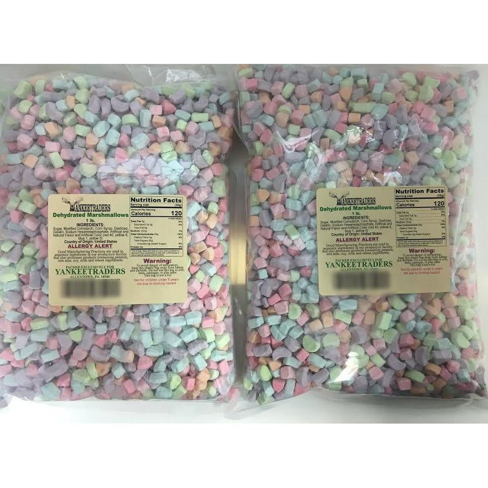 YankeeTraders Assorted Dehydrated Marshmallow Bits Two 1 lb. Bags