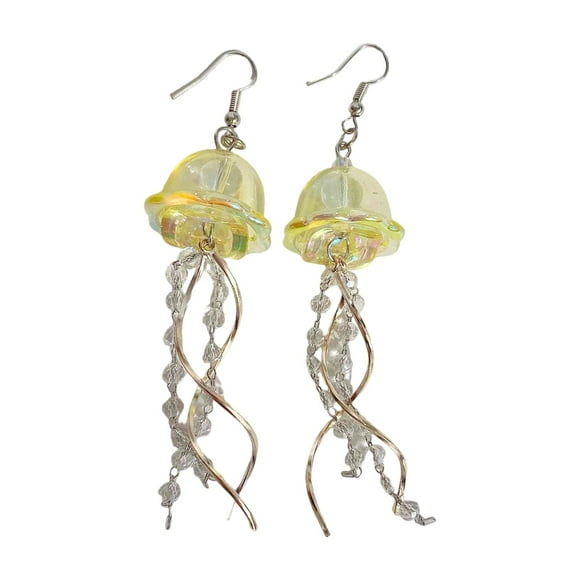 Earrings For Women Clear Resin Dangling Drop Earrings Handmade Boho Transparent Fringe Statement Jewelry
