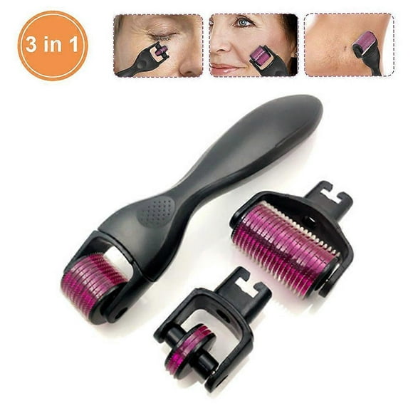 Microneedling Derma Roller, Stainless Steel Home Use Tool, Easy To Carry, Sensitive Skin Friendly, Includes Storage Case, Enhances Collagen And