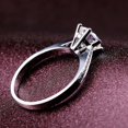 thumbnail image 2 of Anillo de boda de mujer de plata 925 con diamantes de imitación de seis garras de 1 quilate, joyería de cortejo de 1,0 ct, 2 of 5