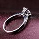 thumbnail image 4 of Anillo de boda de mujer de plata 925 con diamantes de imitación de seis garras de 1 quilate, joyería de cortejo de 1,0 ct, 4 of 5