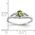 thumbnail image 2 of Primal Gold 14 Karat White Gold 5x3mm Oval Peridot and Diamond Ring, 2 of 4