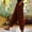 Wine, variant on Women's Solid Color Elastic Waist Casual Pants with Side and Back Pockets for Everyday Wear