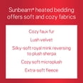 thumbnail image 6 of Sunbeam Heated Electric Microplush Sherpa Throw Blanket, 60" x 50", Navy Buffalo Plaid, 6 of 7