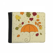 umbrella rain weather drip flip bifold faux leather wallet  multi-function card purse