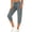 Gray, variant on CBASIHI Womens Cotton Linen Cargo Capris with Pockets- Quick Dry Drawstring Elastic Waist Athletic Casual Summer Lightweight Hiking Pants Beige Size S-3XL