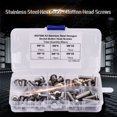 thumbnail image 1 of Gupbes M6 button head screws,60PCS M6 Stainless Steel Hex Socket Button Head Screws Fasteners Accessories with Plastic Box,button head screws, 1 of 7