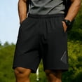 thumbnail image 2 of Men's Workout Running Shorts 7" Lightweight Training Gym Athletic Shorts for Men with Zipper Pockets Size XS-2XL Black, 2 of 9