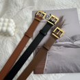 thumbnail image 6 of YooGuoGuo Women'S Belt Soft Genuine Leather Belt Square Buckle Pin Buckle Jeans Brown Belt Chic Luxury Brand Fancy Vintage Strap Female, 6 of 6