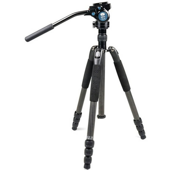 Sirui T-024SK T-04S Series Light 4-Section Carbon Fiber Tripod with VA-5 Ultra Compact Fluid Video Head
