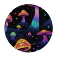 thumbnail image 2 of JEUXUS Round Tablecloth Bright Psychedelic Mushrooms Fitted Elastic Waterproof Wipeable Table Cloth Cover Decor Table Pad Cover for lndoor Outdoor-Small, 2 of 7