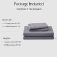 thumbnail image 4 of PURE ERA Duvet Cover Set Jersey Knit Cotton 100%,Ultra Soft 3Piece Bedding Set(King Size, Solid Violet Purple Gray), 4 of 6