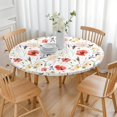 thumbnail image 3 of Pioneer Flower Floral Print Pattern Round Fitted Tablecloth with Elastic Edge,Dining Table Cover Waterproof,Outdoor Round Tablecloth for Camping,Dining,Indoor and Outdoor, 3 of 7