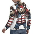 thumbnail image 6 of Pofeuu Patriotic Boxing Bear Art Print Mens Casual Hooded Collar Drawstring Hoodies Pullover Sweatshirts Casual Long Sleeve Shirts-3X-Large, 6 of 7
