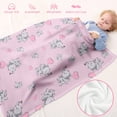 thumbnail image 5 of Elephant Baby Blanket for Girls, Soft Pink Elephant Plush Flannel Blanket for Newborns Baby Infants Toddlers, Elephant Toys Gifts for Girl Baby Shower Birthday Easter Nursery Room Decor(50"x60"), 5 of 6