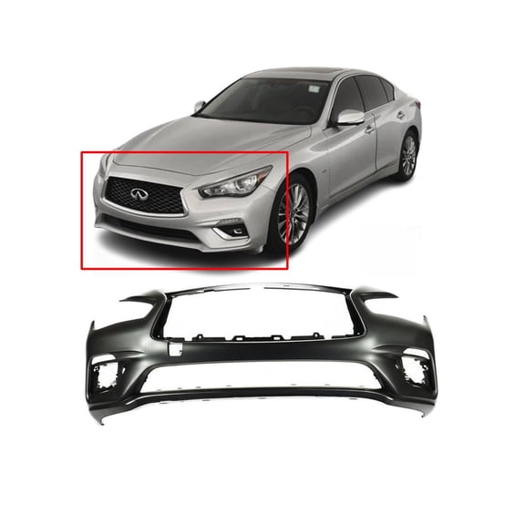 DCP Front Bumper Cover For 2018-2020 Infiniti Q50 Primed 620226HH0H IN1000284