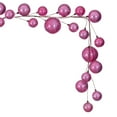 thumbnail image 3 of Vickerman 10' Pink Pearl Branch Ball Wire Garland., 3 of 4