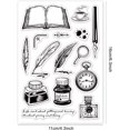 thumbnail image 6 of Vintage Stationery Clear Stamp Ink Bottle Silicone Clear Stamp Coffee and Book Rubber Stamps for Scrapbook Journal Card Making DIY, 6 of 8
