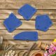 thumbnail image 5 of Kit de 4 herramientas para raspar sellador angular para calafateo doméstico Juego de removedor de lechada de silicona azul, 5 of 7
