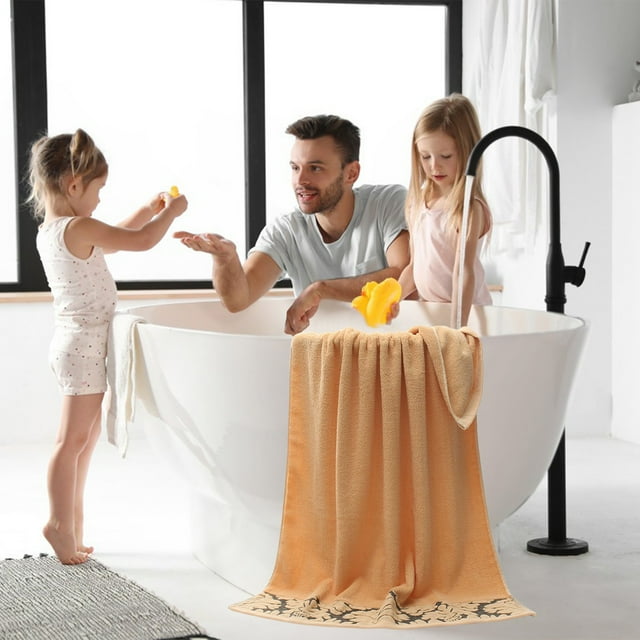 Xihbxyly Toalla de Baño de Algodón, Lujosa y Absorbente, Toalla de Piscina con Gran Absorción de Agua, Duradera y Agradable para La Piel, Ideal para Gimnasios En Casa y Spa, Ideal para La Comodidad d