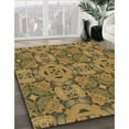 thumbnail image 2 of Ahgly Company Indoor Round Patterned Dark Bronze Brown Area Rugs, 5' Round, 2 of 6