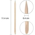 thumbnail image 5 of Orange Wood Sticks 200pcs Nail Art Cuticle Sticks Double Sided Multifunctional Cuticle Pusher Remover Manicure Pedicure Tool Scratch Art Wooden Stylus, 5 of 5
