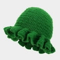 thumbnail image 4 of Pyhlmscde Women's Crochet Ruffled Wool Hat, Womens Hats, Crochet Hat, Winter Hats for Women, 4 of 4