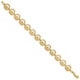 thumbnail image 4 of Auriga Fine Jewelry 14K Yellow Gold Cladding Circle Horizontal Bracelet 7.25 inch for Women, 4 of 6