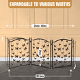 thumbnail image 2 of Bundaloo Freestanding Metal Folding Pet Gate, Medium, Foldable and Versatile, 24" Tall Expands Up to 45" - Black Bronze Rustic Butterfly Design, 2 of 8