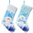 thumbnail image 2 of Christmas Gift Socks Stockings Gifts Large Elegant Design With Light Home Decor LED Stocking, 2 of 15