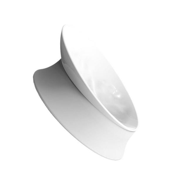 Youkk Bol Alimentaire Réglable Angle Chat pour une Alimentation Saine Durable et Robuste Chat et Chien Bol de Riz Bol pour Animaux de Compagnie Blanc