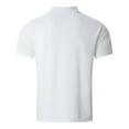 thumbnail image 3 of Mens T Shirts Polo Shirts Sim Ple Button Lapel Double Pocket Solid Color Short Sleeve Tops Mens Clothing,White,XL, 3 of 3