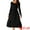 Black, variant on DARING DIVA Long Sleeve Round Neck Midi Dress S Wine Red