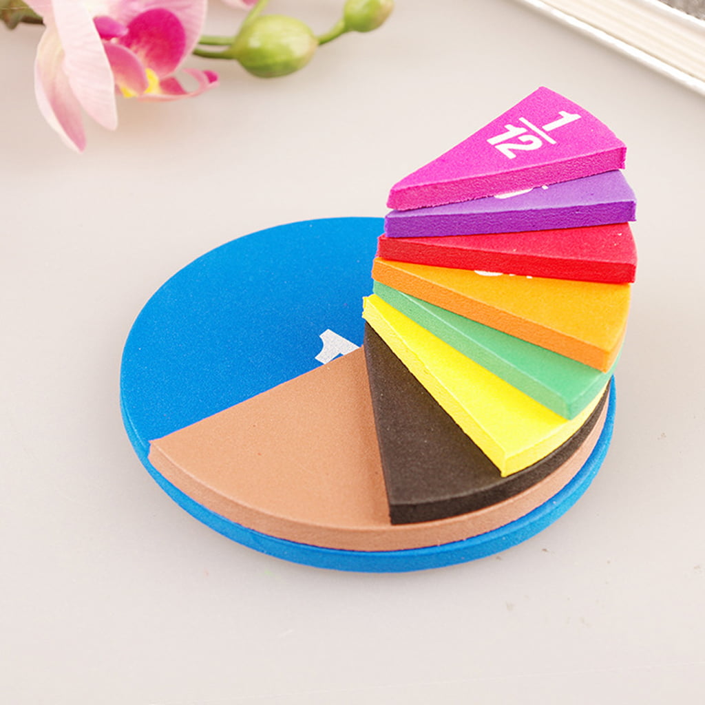 Details about   51pcs/set Circular Fractions Children Early Education Math Game Learning Toy 