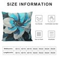 thumbnail image 5 of Creowell Throw Pillow Cover Blue Flower Floral Teal Pattern with Roses Watercolor Colorful Decorative Pillow Case Funny Home Decor Square Cushion Pillowcase White, 5 of 5