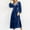 Dark Blue, variant on Women's V Neck Waist Cinching Puff Sleeve Velvet Ruffle Long Dress V Neck Maxi Dress for Women Petite Dress Mini for Women Short Dresses for Women Casual Summer Dress for Women Short Wrap Dress Women
