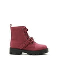 thumbnail image 6 of Wonder Nation Little Girl & Big Girl Enamel Chain Combat Boot, Sizes 13-6, 6 of 7