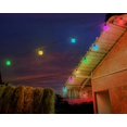 thumbnail image 2 of Guirnalda de luces LED solares inteligentes, 25 bombillas LED RGBW, luces de cadena que cambian de color, control de aplicación IP65, resistente al agua, 8 modos de escena, 4 modos de música, Bluetoot, 2 of 5