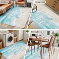 thumbnail image 6 of Blue Waves 3'x5' Washable Rug, Summer Beach Coastal Nautical Ocean Non-Slip Area Rugs for Entryway Kitchen Classroom, StainResistant Dorm Throw Carpet, Low Pile Soft Indoor Floor Mat, 6 of 9